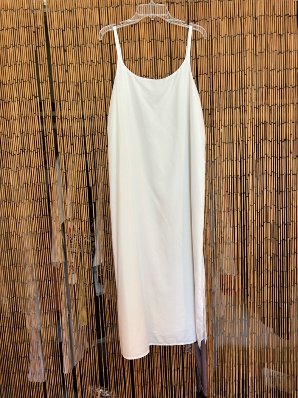 Eileen Fisher Cream Slip Dress with Adjustable Straps